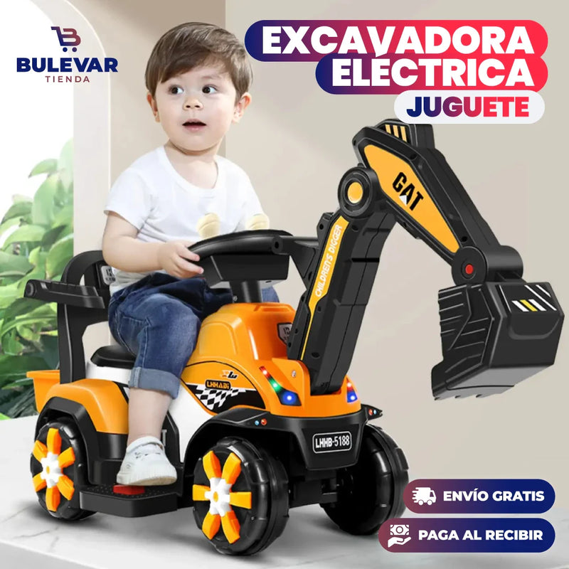 EXCAVADORA ELÉCTRICA DE JUGUETE PARA NIÑOS