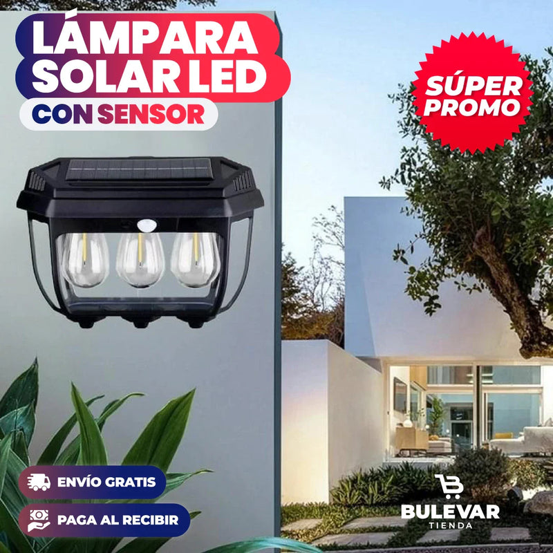 LÁMPARA SOLAR DE PARED CON SENSOR DE MOVIMIENTO