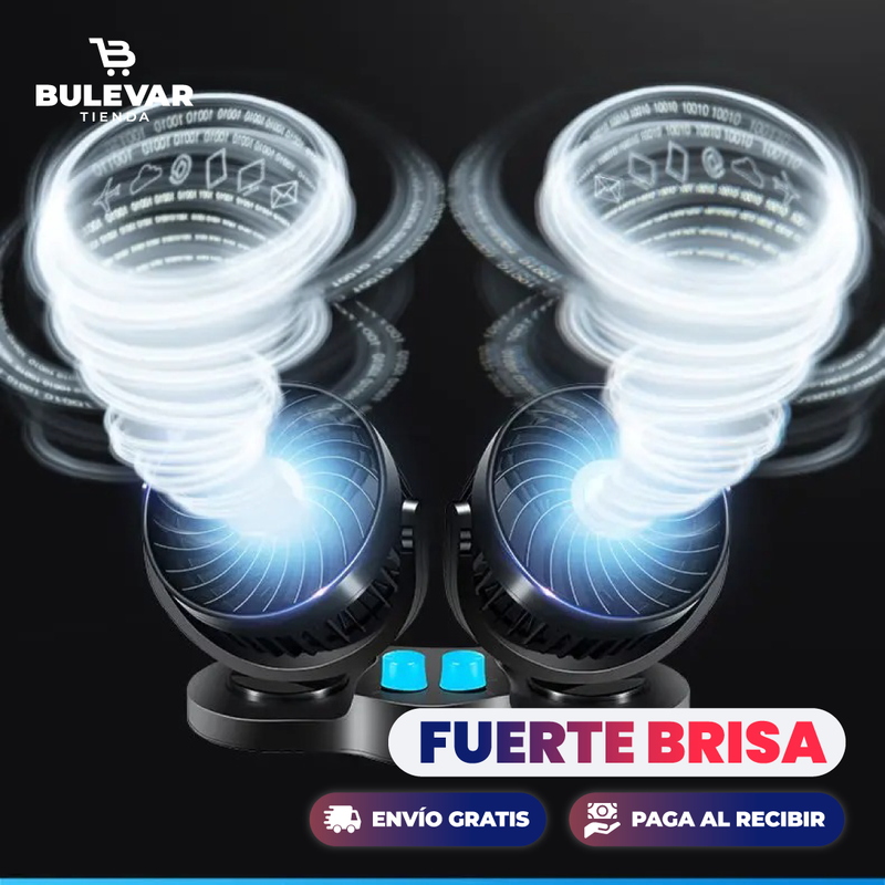 VENTILADOR DE DOBLE CABEZA PARA VEHÍCULO 🚗