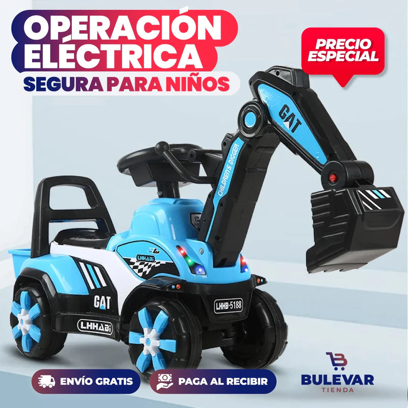 EXCAVADORA ELÉCTRICA DE JUGUETE PARA NIÑOS