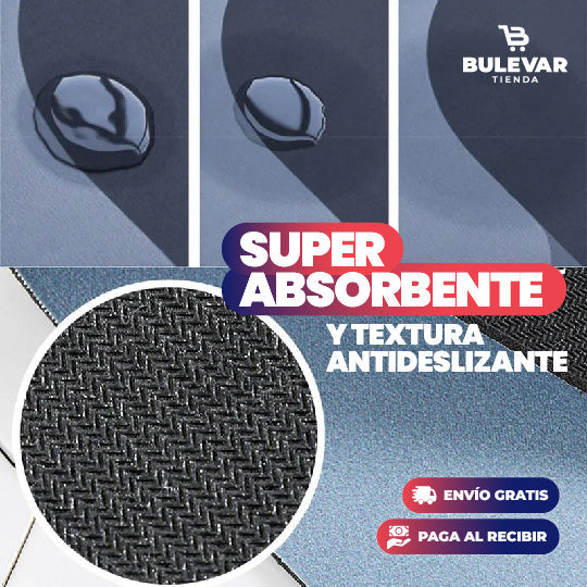 PROMO 2X1 ALFOMBRA DE BAÑO ANTIDESLIZANTE SÚPER ABSORBENTE