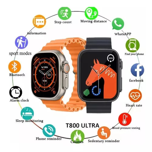 Smartwatch Ultra Negro + 1 correa gratis