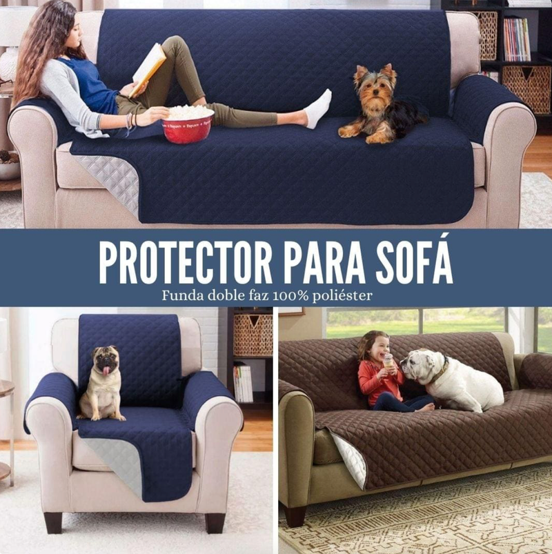 PROTECTOR PARA SOFA DOBLE FAZ REVERSIBLE 4 PUESTOS 180x180CM