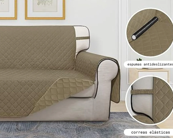 PROTECTOR PARA SOFA DOBLE FAZ REVERSIBLE 4 PUESTOS 180x180CM