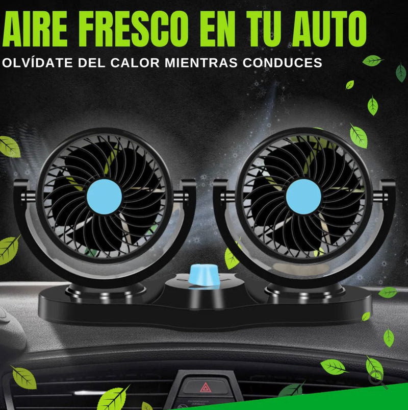 VENTILADOR DE DOBLE CABEZA PARA VEHÍCULO 🚗