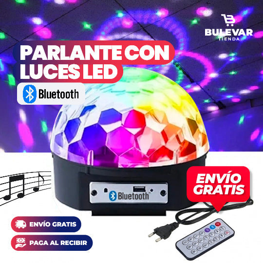 BOLA DE LUZ LED PARLANTE CON BLUETOOTH 🎵